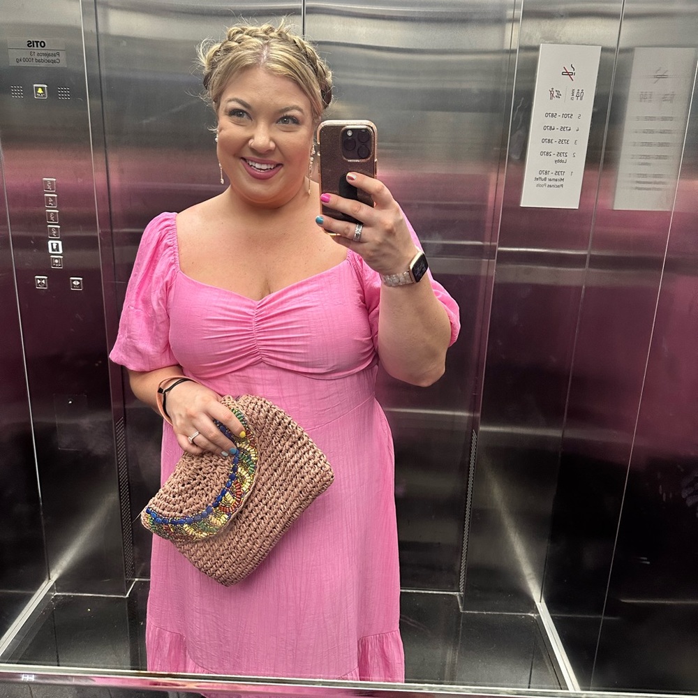 Stunning tie back midi pink lily pink dress